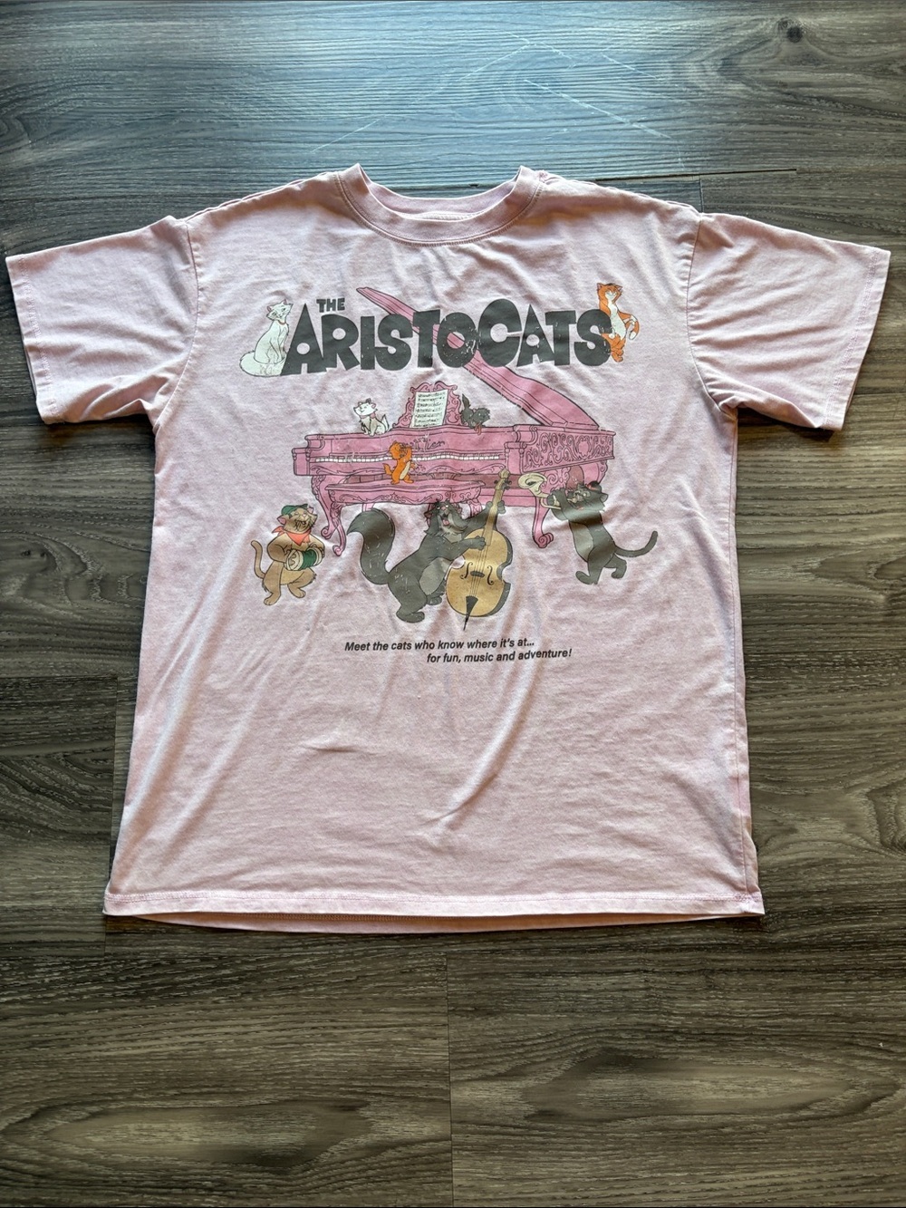 Disney Light Pink Logo Tee M